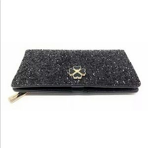 Kate Spade Odette Wallet - Black Glitter